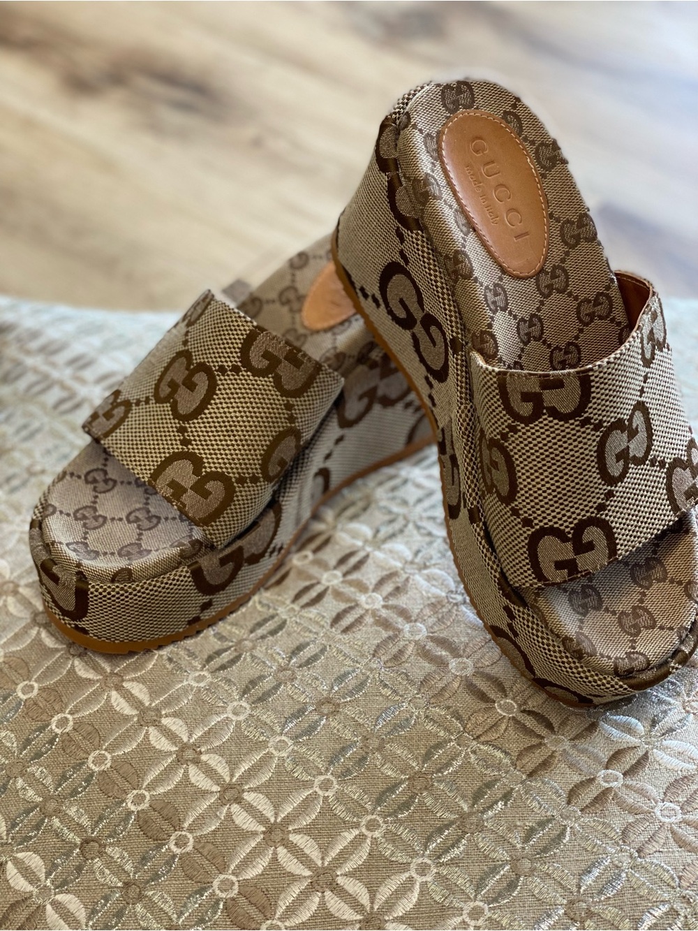 Gucci Brown/Tan GG Canvas Platform